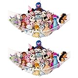Lilly's Love Stuffed Animal Net Hammock for Plushie Toys - Large 2 Pack | Corner Hanging Pet Storage for Organizing your Teddy and Stuffy Collection | Easy to Hang w/Included Anchors & Hooks (White)