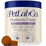 PetLab Co. Probiotics for Dogs, Support Gut Health, Digestive Health & Seasonal Allergies - Pork Flavor - 30 Soft Chews - Packaging May Vary