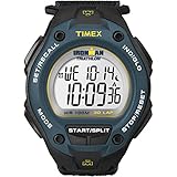 Timex Men's Ironman Triathlon Classic 30 Oversized 43mm Watch – Black & Blue Case Yellow Accents with Black Fast Wrap Strap