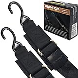 Seamander Boat Tie Down Straps to Trailer - Marine Grade Heavy Duty 2' x 4ft Adjustable Boat Transom Straps for Trailing - Boat Trailer Accessories for Boating Safety