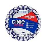 Dixie Ultra Paper Bowls, 20 Ounces, 56 Count, Indigo/White