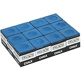 Felson Pool Chalk Cubes | Pool Table Accessories for Table Billiards | Pool Cue Chalk & Storage Box | Blue 12 Count (Pack of 1)