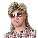 Kaneles Blonde Mullet Wigs for Men 70s 80s Costumes Mens Fancy Party Accessory Cosplay Hair Wig
