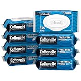 Cottonelle Freshfeel Flushable Wet Wipes, Adult Wet Wipes, 8 Flip-Top Packs, 42 Wipes per Pack (8 Packs of 42) (336 Total Flushable Wipes), Packaging May Vary