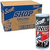 Scott Shop Towels Original (75147), Blue, 55 Towels/Standard Roll, 12 Rolls/Case, 660 Towels/Case