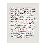 'You Are Enough-Loved-Important'- Inspirational Wall Art Print- 8 x 10' Ready to Frame. Motivational Wall Art-Home Décor- Office Décor. Perfect For Building Confidence in Children, Friends & Graduates