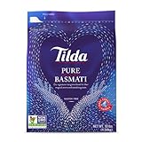 Tilda Pure Basmati Rice, Premium Aromatic and Authentic Rice, Large Resealable Bag, 10-Pound Bag,White
