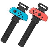 Upgraded Wrist Bands Compatible with Just Dance 2024 2023 2022 2021 Switch, YUANHOT Adjustable Elastic Dance Straps Compatible with Switch & Switch OLED Controllers, 2 Pack for Kids and Adults - Black