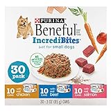 Purina Beneful Small Breed Wet Dog Food Variety Pack, IncrediBites With Real Beef, Chicken or Salmon - (30) 3 Oz. Cans