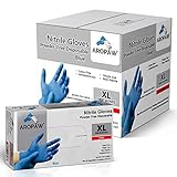 AroPaw Nitrile Gloves Case, Disposable Gloves 4 MIL, Comfortable, Powder Free, Latex Free |10 Boxes | 1000 Gloves (Medium)