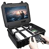 Case Club Waterproof Gaming Station to fit Xbox One X/S. Portable Gaming Station with Built-in Monitor & Storage for Controllers & Games, Gen 2