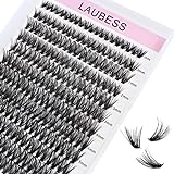 Cluster Lashes 240pcs 40D DIY Eyelash Extension D Curl Long Individual Lashes Mixed Tray Faux Mink Lash Clusters Extensions 0.07 0.10 Black (40D-0.07D-9-16mm)