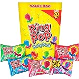 Ring Pop Bulk Candy Lollipop Variety Party Pack -20 Count Lollipops w/ Assorted Flavors - Fun Candy For Birthdays, Party Favors, Pool Parties, 4th of July & Summer Fun - Summer Treats Loved by Kids