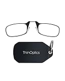 ThinOptics Keychain Case and Readers Rectangular Reading Glasses, Black,Lens Width: 44.45 Millimeters