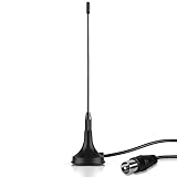 Portable Freeview HD TV Aerial - August DTA180 - Powerful Mini Antenna with Magnetic Base for Kitchen/Truck/Bedroom Portable Television