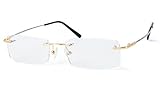 Agstum Blue Light Blocking Glasses - Flexible Rimless Titanium Alloy Eyeglasses Frames Clear Lens