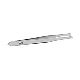 e.l.f., Slant Tweezer, Professional Quality Stainless Steel, Provides a Strong Grip, Removes Hairs Accurately, Shapes, Defines, Easy To Use, Ergonomically-Designed