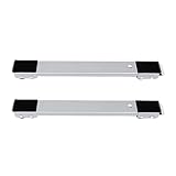 Washing Machine Pedestal Adjustable Washing Machine Stand with Wheels Furniture Dolly Roller Base Fridge Underframe Drawer Substructure 300 Kg Load Capacity (Color : Silver)