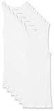 Amazon Essentials Men's Tank Undershirts, Pack of 6, White, Large