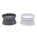 Kitty City Raised Cat Food Bowl Collection/Stress Free Pet Feeder and Waterer and Slow Feed Bowls
