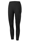Willit Girls Horse Riding Pants Tights Kids Equestrian Breeches Knee-Patch Youth Schooling Tights Zipper Pockets Black M