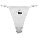 CafePress Dump Truck Classic Thong Underwear, Funny Womens Panties White
