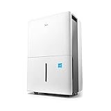 Midea 4,500 Sq. Ft. Energy Star Certified Dehumidifier With Reusable Air Filter 50 Pint - Ideal For Basements, Large & Medium Sized Rooms, And Bathrooms (White)