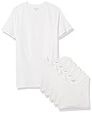 Amazon Essentials Men's Crewneck Undershirt, Pack of 6, White, X-Large