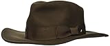 Indiana Jones Men's Water Repellent Wool Felt Fedora, Brown, X-Large