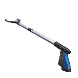 FiPlus PowerGrip T9, Grabber Tool, Wide Jaw, Foldable, Steel Cable, with 96 Grip Points for Firm Grip, 32' with Magnet,