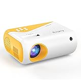 Mini Projector, AuKing 2023 Upgraded 1080P Supported Outdoor Projector, Kids Gift, Movie Projector for Outdoor Use, 50% Zoom, Compatible with HDMI, USB, Laptop, iOS, Android Phone and TV Box