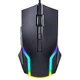 WEEMSBOX Gaming Mouse Wired, PC Computer Mice with 7 RGB Backlit Modes, Gamer Computer Mouse[8000 Adjustable DPI]- 6 Programmable Buttons for Windows PC Laptop