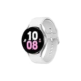 SAMSUNG Galaxy Watch 5 44mm Bluetooth Smartwatch w/ Body, Health, Fitness and Sleep Tracker, Improved Battery, Sapphire Crystal Glass, Enhanced GPS Tracking, US Version, Silver Bezel w/ White Band