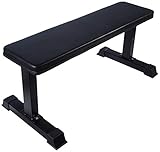 Amazon Basics Flat Weight Workout Exercise Bench, Black