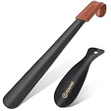 ZOMAKE Metal Shoe Horn Long Handle for Seniors 16.5 Inches with 7.5 Inches Travel Shoe Horn for Kids(Pack of 2)
