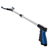 Reacher Grabber Tool, 32' Grabbers for Elderly, Lightweight Extra Long Handy Trash Claw Grabber, Mobility Aid Reaching Assist Tool for Trash Pick Up, Nabber, Litter Picker, Arm Extension (Blue1)