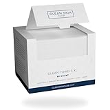 Clean Skin Club Clean Towels XL, 100% USDA Biobased Dermatologist Approved Face Towel, Disposable Clinically Tested Face Towelette, Facial Washcloth, Makeup Remover Dry Wipes, Ultra Soft, 50 Ct,1 Pack