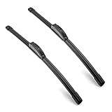 HEETECO 22' + 22' 3-HE Wiper Blades,Premium All-Seasons Durable Stable And Quiet OEM Quality J&U hook Front Windshield Wipers (Pack of 2)