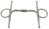 Professional Equine Horse 5' Full Cheek Comfort Snaffle Bit Copper Rollers 35622B