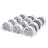 PetSafe Drinkwell Replacement Carbon Filters, Dog and Cat Ceramic and 2 Gallon Water Fountain Filters, 12-Pack,White