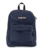 JanSport SuperBreak One Backpack Navy - Durable, Lightweight Bookbag with 1 Main Compartment, Front Utility Pocket with Built-in Organizer - Premium Backpack