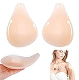 Sticky Bra Silicone Adhesive Bra for Women Invisible Bras for Backless Strapless Dress Nippless Covers Push Up Bra (C/D Cup)