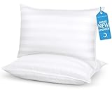 COZSINOOR Queen Size Bed Pillows for Sleeping - Premium Down Alternative Pillows Set of 2 for Side, Back, Stomach Sleepers - Hotel Quality Fluffy Soft Microfiber Fill Breathable Skin-Friendly Cover