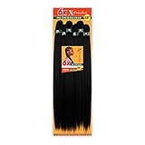 Sensationnel Xpression prestretched braiding hair - Kanekalon flame retardant smooth yaki braid hair extension 6X 58 inch (Color:1B OFF BLACK)