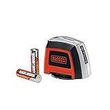 BLACK+DECKER Laser Level, Self-Leveling, 360 Degree Wall Attachment, AA Batteries Included (BDL220S), 7.25 x 7 x 2.5 inches