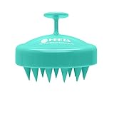 HEETA Hair Scalp Massager, Scalp Scrubber with Soft Silicone Bristles for Hair Growth & Dandruff Removal, Hair Shampoo Brush for Scalp Exfoliator, Green