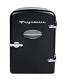 Frigidaire EFMIS175 Retro 9-Can Mini Personal Fridge Portable Cooler for Car, Office, Bedroom, Dorm Room, or Cabin, 11.8'D x 7.1'W x 10.1'H, Black