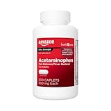 Amazon Basic Care Extra Strength Pain Relief, Acetaminophen Caplets, 500 mg, Pain Reliever/Fever Reducer, 500 Count