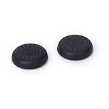 for PS4, PS3, Switch Pro, Xbox one, Xbox 360, Wii U, PS2 Controller Analog Stick Thumbsticks Joystick Cap Controller Cap Rubber Cover Silicone Thumb Grip Cap Joystick Thumbstick (2PCS Black)