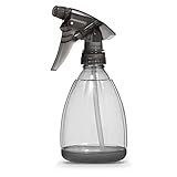 Bar5F Plastic Spray Bottle, 12 oz | Leak Proof, Empty, Trigger Handle, Adjustable Fine to Stream, Refillable, Hair Salons & Spas, Household Cleaners, Cooking | Smoke Grey (1)